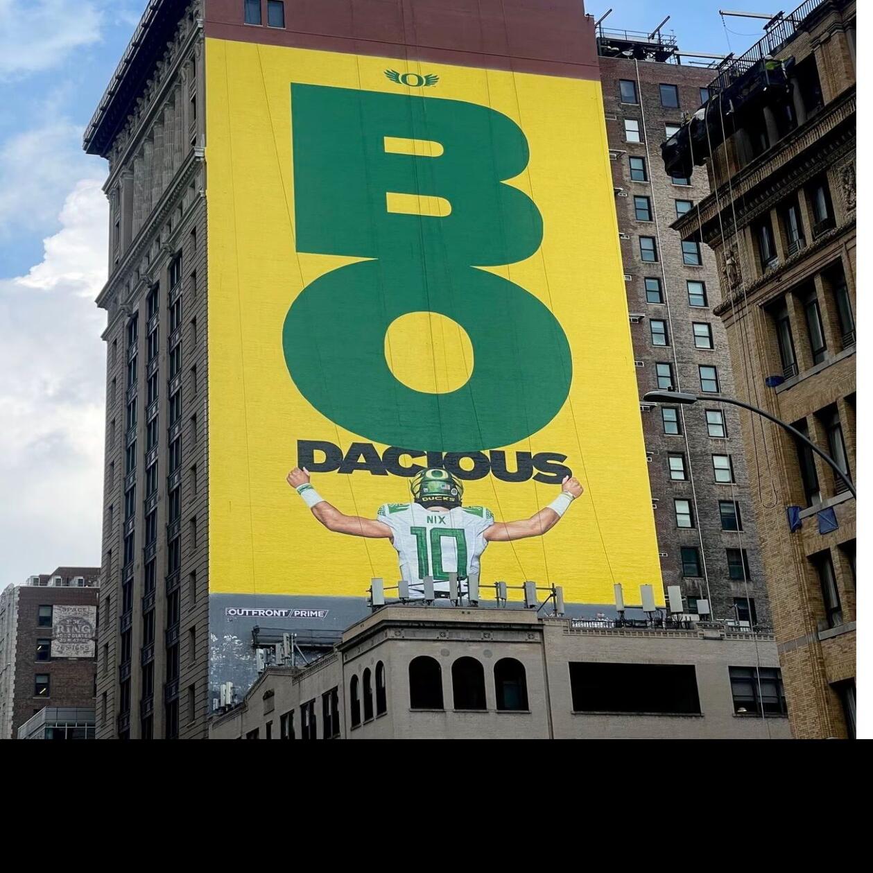 Oregon Ducks QB Bo Nix gets massive New York City billboard, Sports
