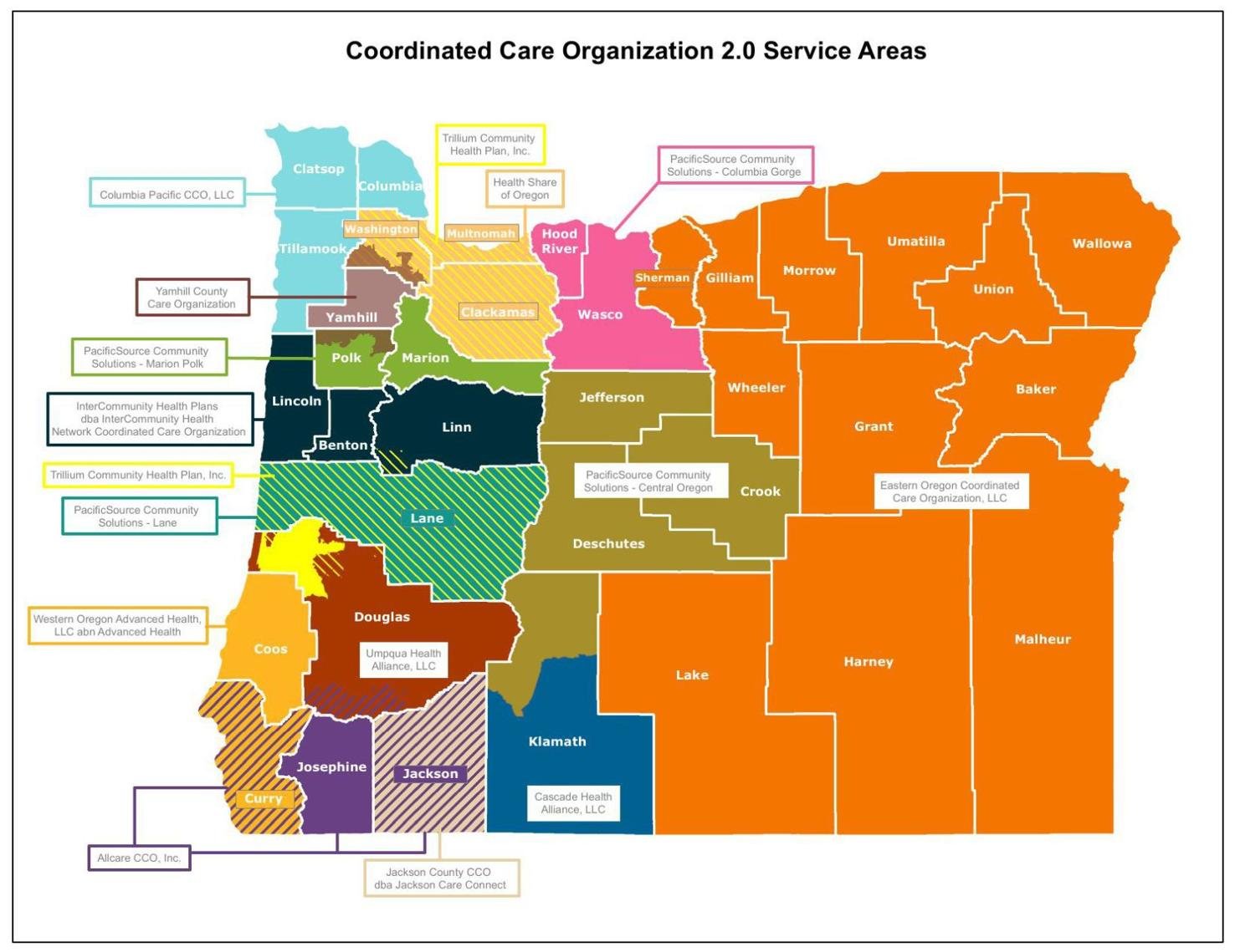 Oregon CCO service areas
