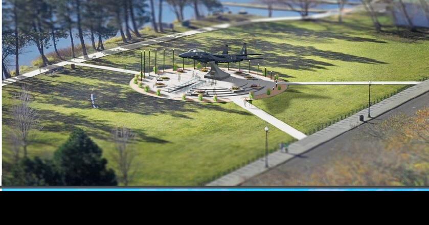 Wingwatchers, the owners of Veterans' Memorial Park land, stand against jet display