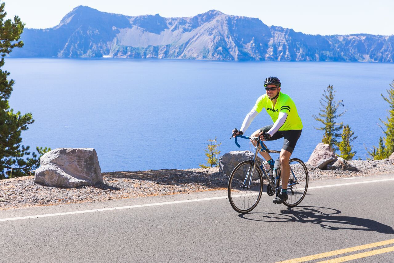 crater lake bike ride