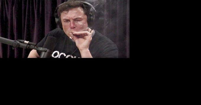 Elon Musk smokes a blunt live on YouTube, stock drops | Business