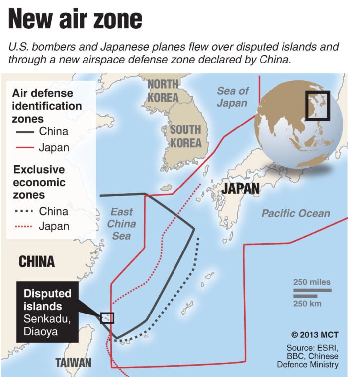 Airspace dispute between China Japan heraldandnews