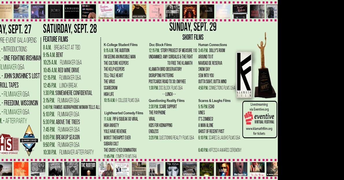 Klamath Independent Film Festival schedule Limelighter