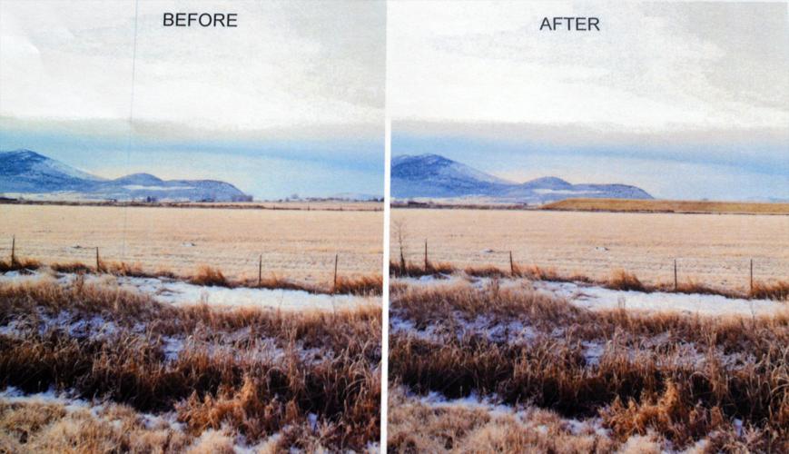 Recycled water before and after
