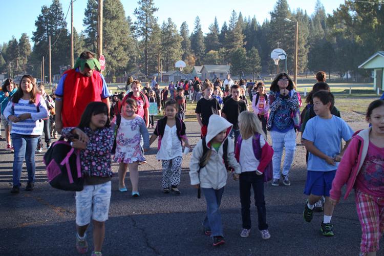 Chiloquin Elementary celebrates National Walk and Bike to School Day Gallery