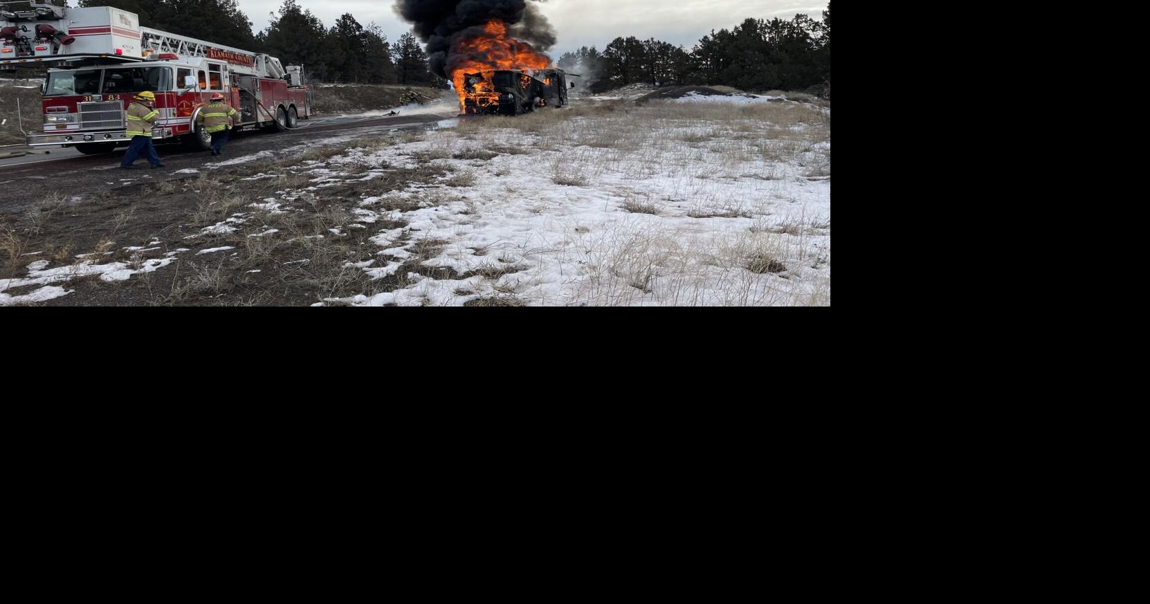 Klamath County Fire District responds to large RV fire