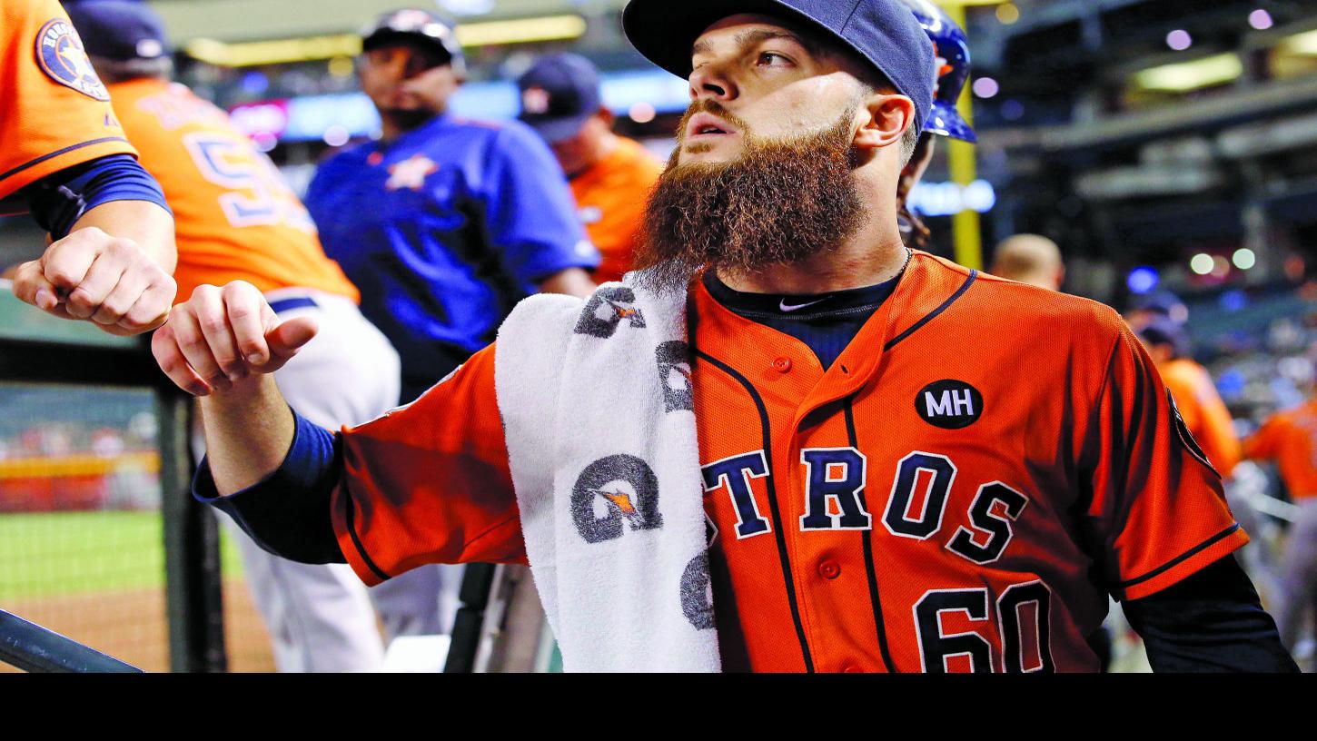 Dallas Keuchel Game-Used Jersey- 20th Win and Final Start of 2015