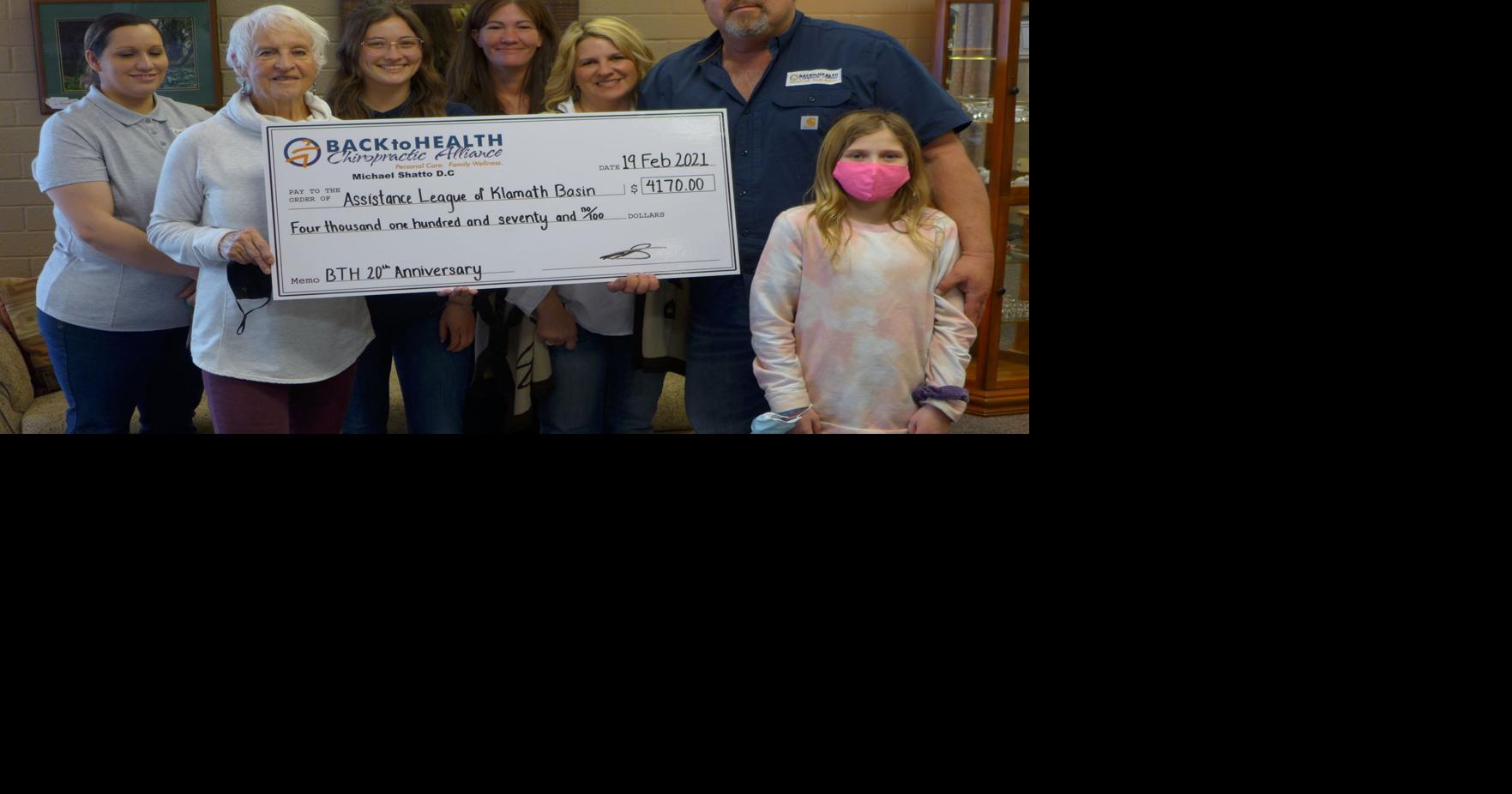 Klamath Falls chiropractor donates 4,170 to Assistance League Local