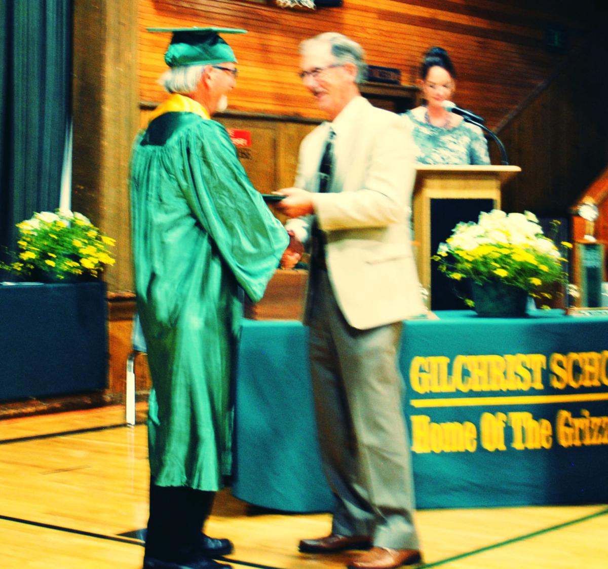 Fred Southwick’s long walk Gilchrist High School Class of 2019 sets