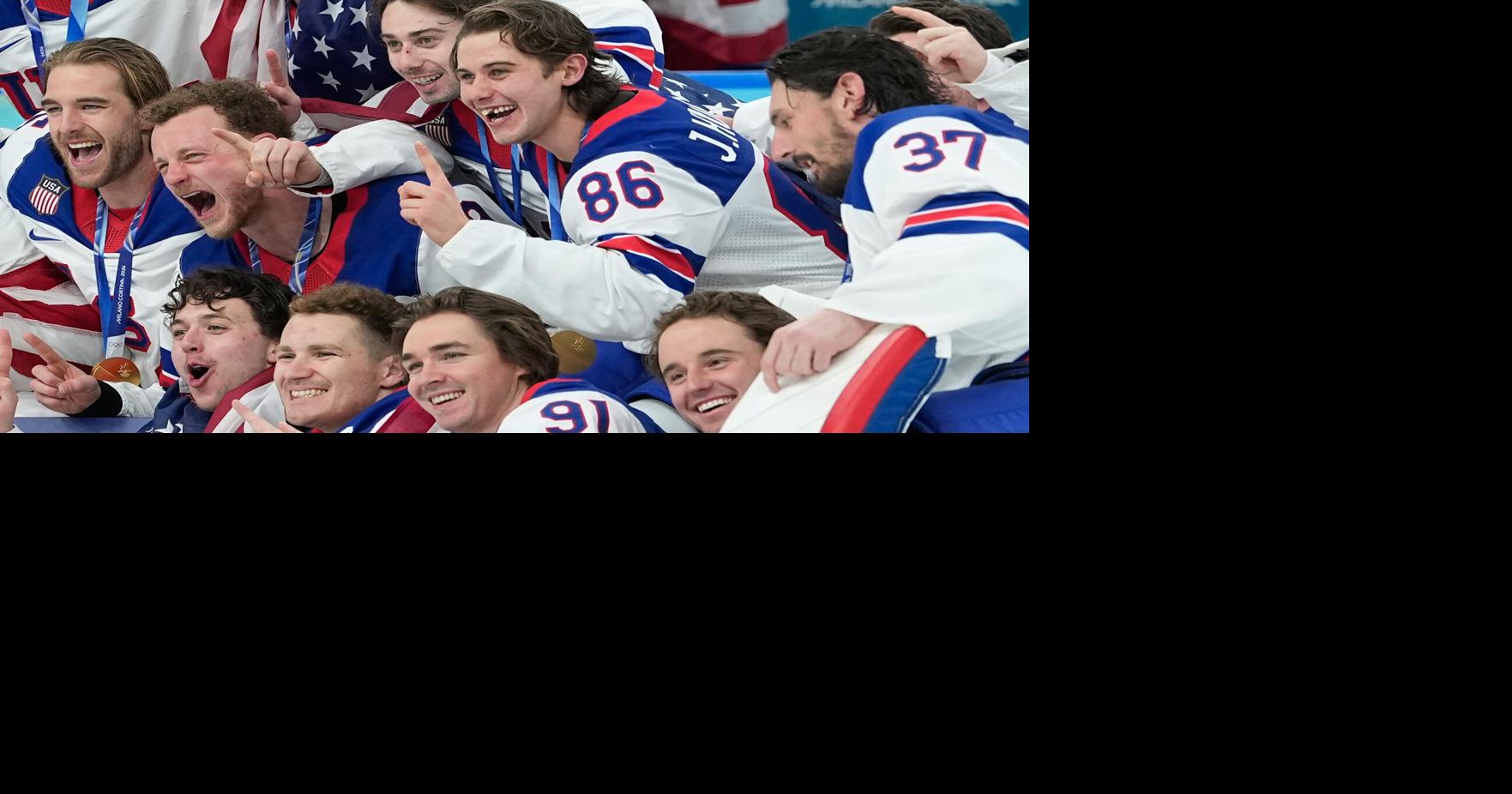 US men's hockey gold medal and Eileen Gu's halfpipe victory highlight final day of Winter Olympics