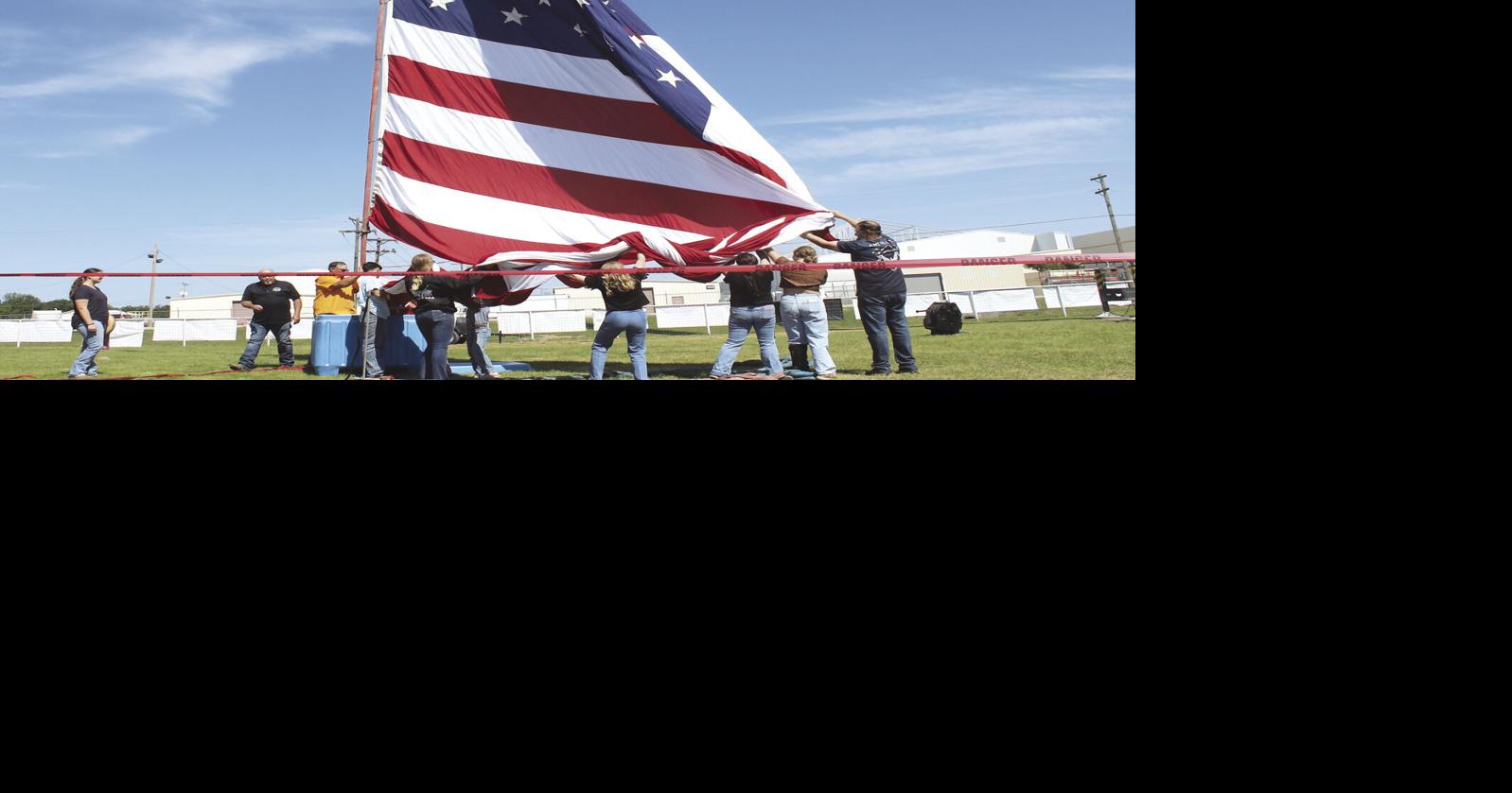 Posting the colors to begin the Hunt County Fair News