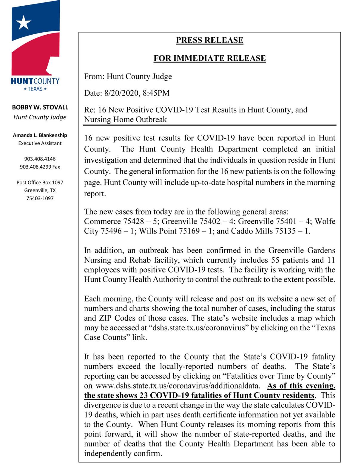Covid 19 Outbreak Reported In Greenville Nursing Home Covid 19 Heraldbanner Com