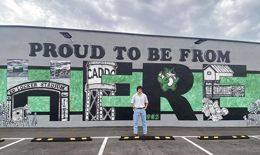 Caddo Mills EDC unveils new mural designed by Caddo Mills HS senior