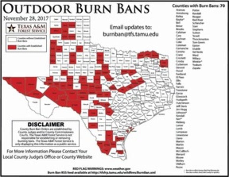 Area counties enact burn bans News