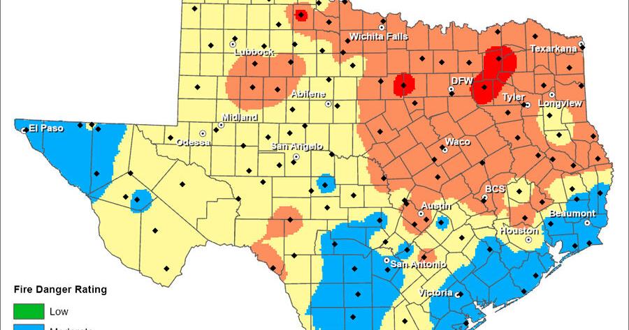 Red Flag Warning issued for Hunt County, area due to extreme fire ...
