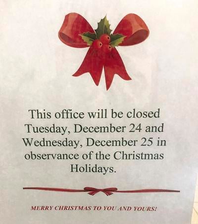 Christmas closings announced, law enforcement watching highways | Local