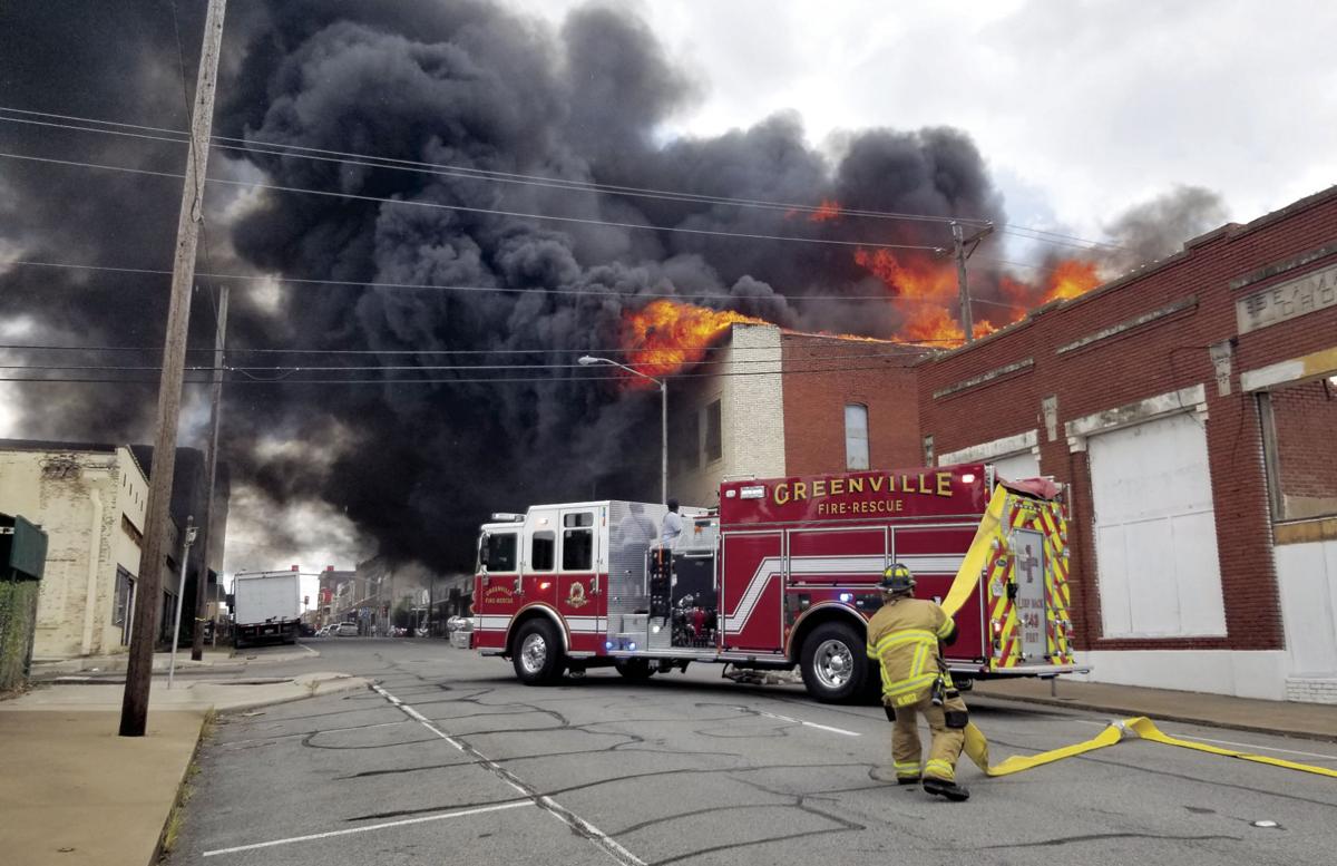 Fire Destroys Downtown Greenville Business News Heraldbanner Com