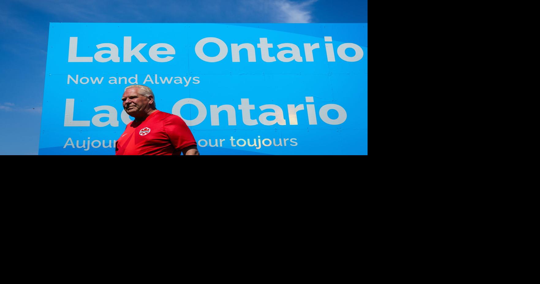 Ontario premier answers Trump’s ‘Lake America’ with giant ‘Lake Ontario’ sign