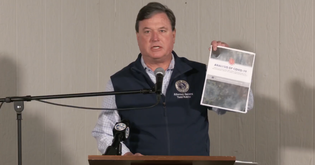Indiana AG Todd Rokita alleges inflated COVID-19 stats in new release - Vimarsana News