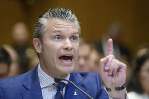 The Latest: Hegseth taking questions as Trump demands Iran's surrender to Israel