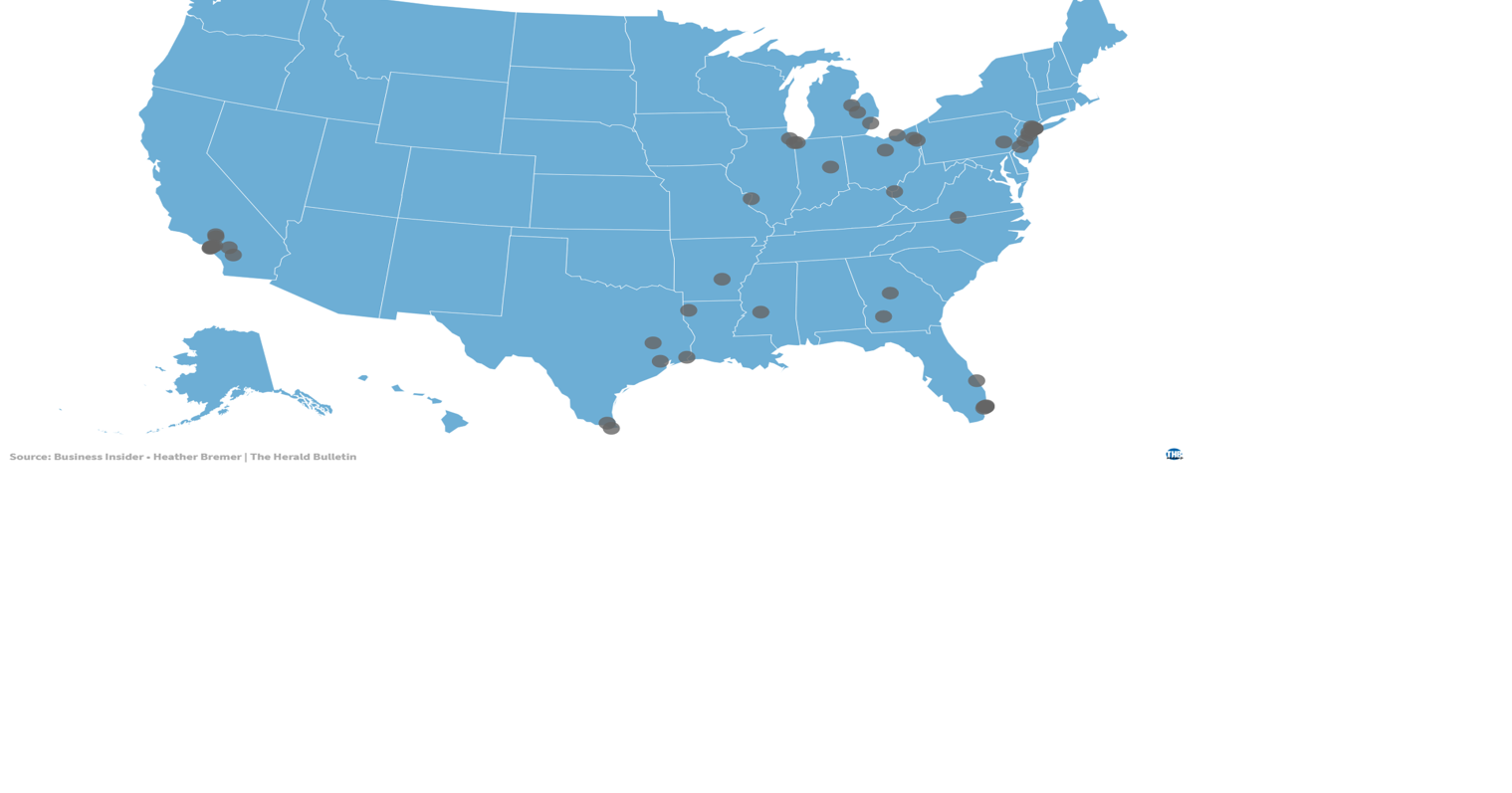 Top 50 Most 'Miserable' Cities in US News