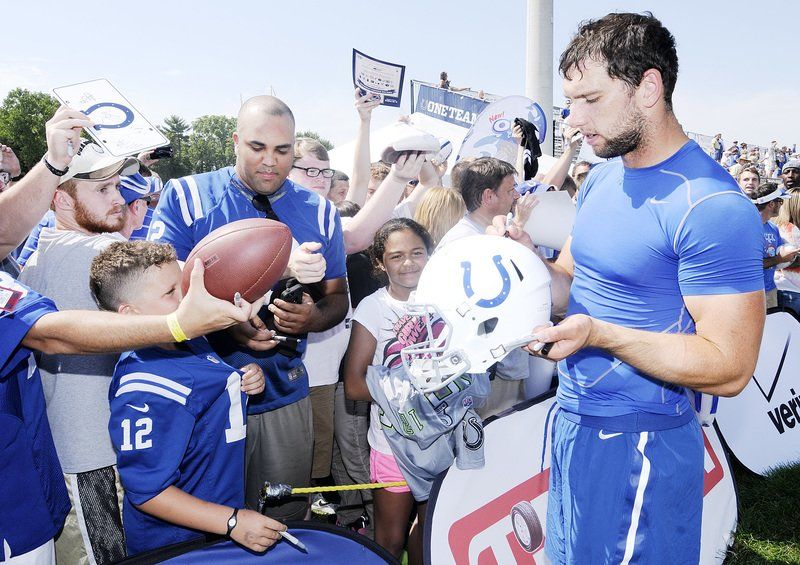 Autographed Indianapolis Colts: Andrew Luck & 3 Running Backs 