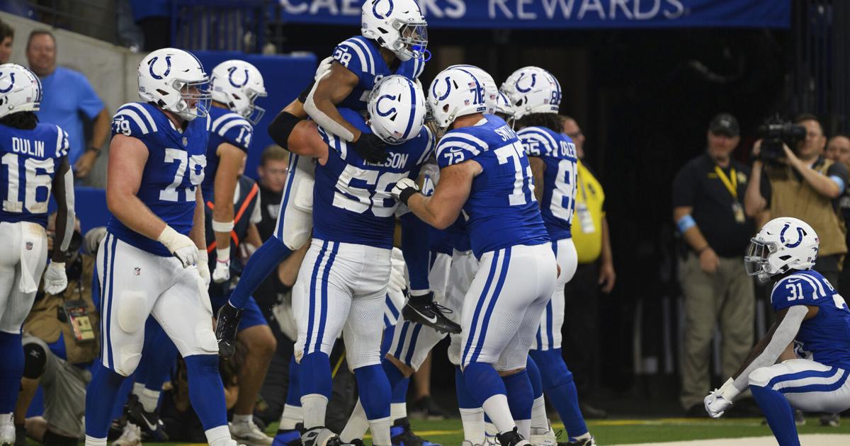 92 Colts Colts Notebook: Offensive line solidifying physical identity | Colts ...