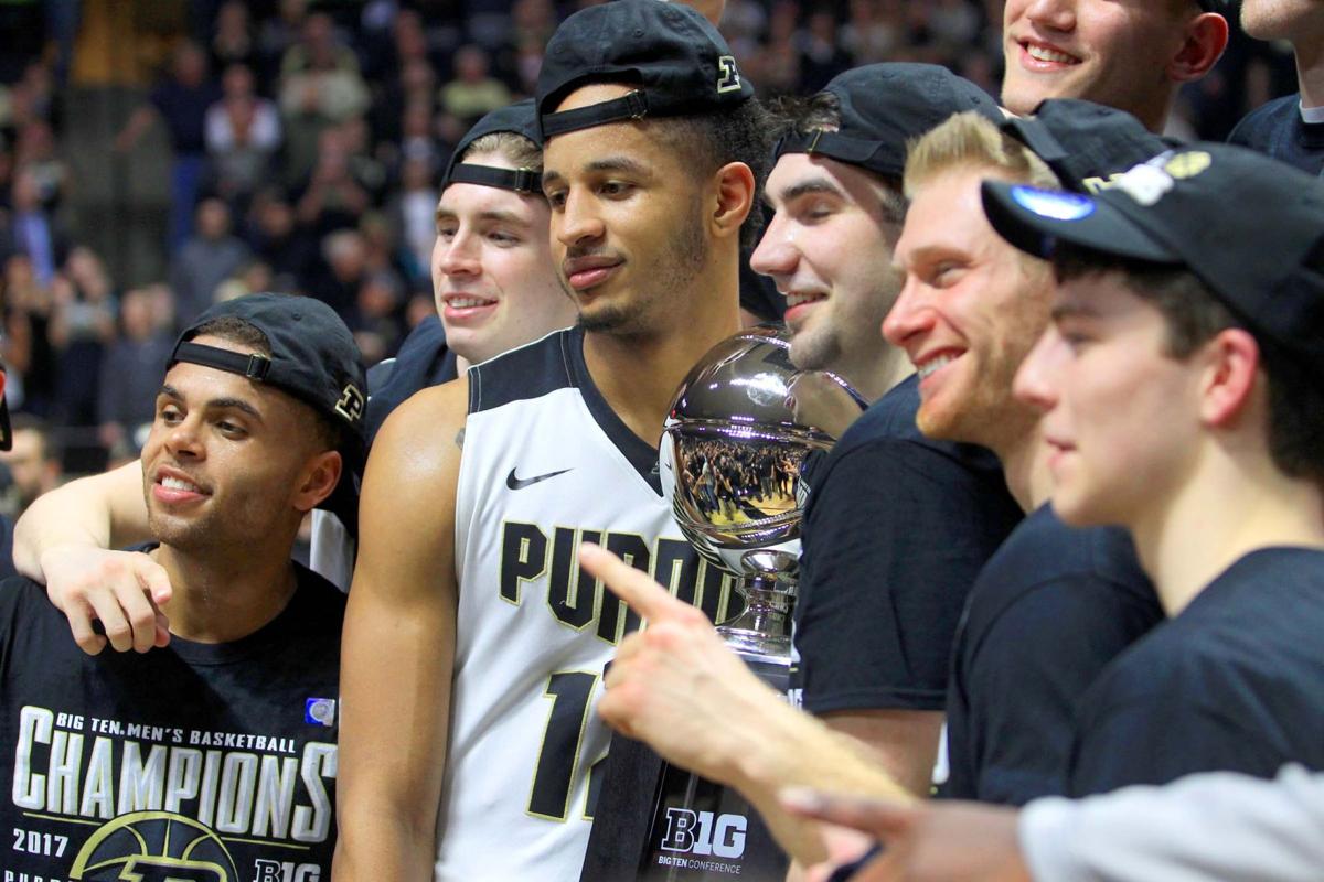 big ten champions members of the purdue mens basketball