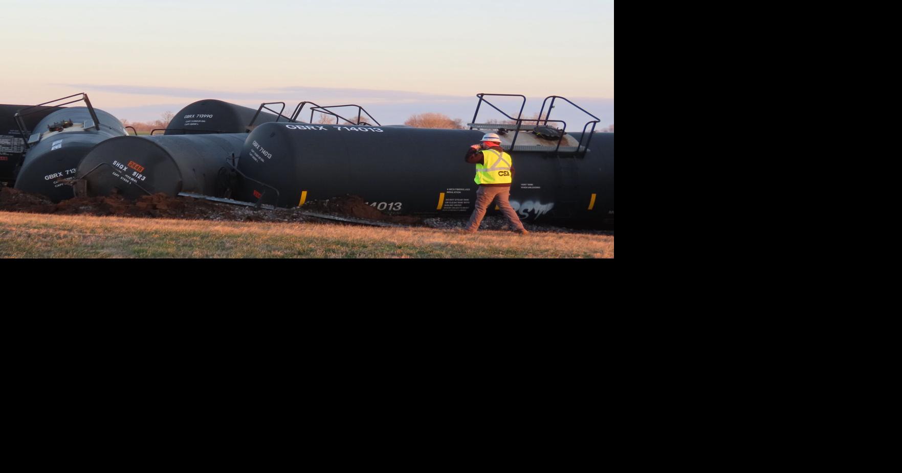 Kentucky train derailment causes chemical leak, sparks fire