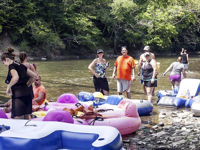 multi person river floats