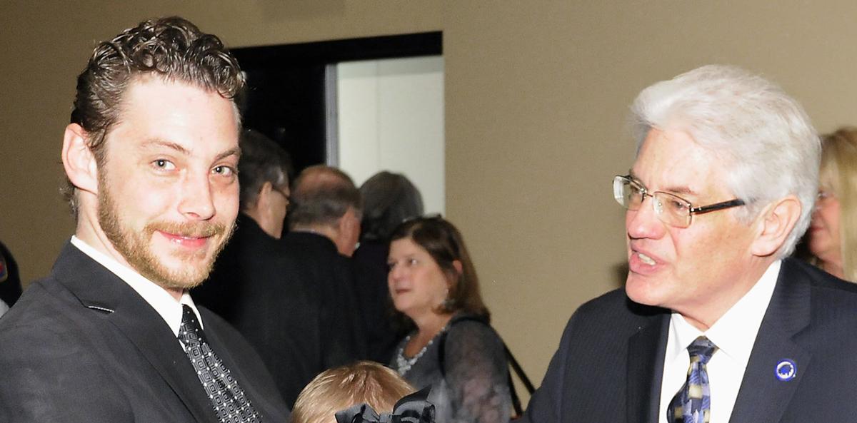 Evan Broderick with father Thomas Broderick Jr.