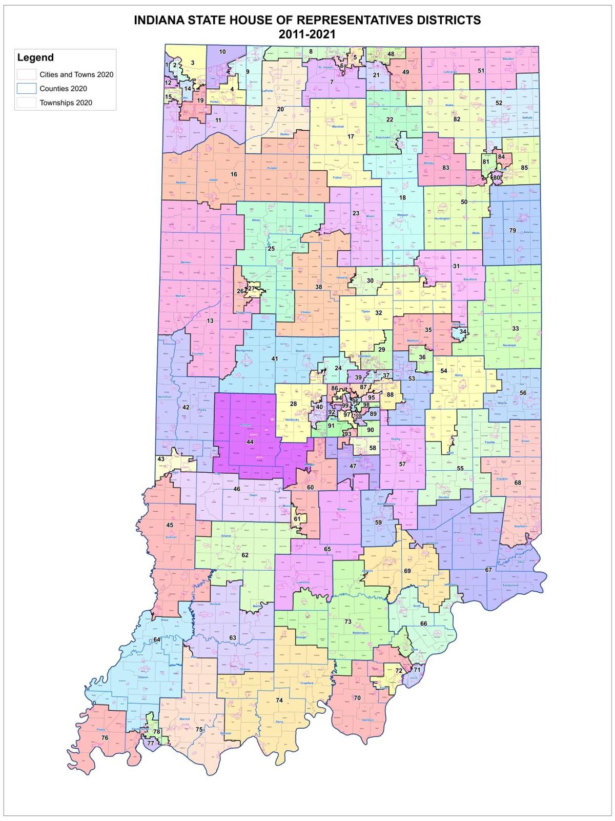 Indiana State House District Map House Districts Map 2011 | | Heraldbulletin.com