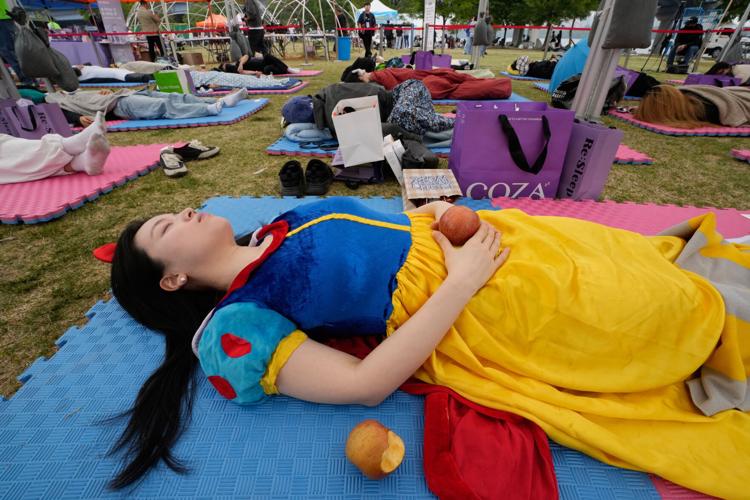 Sleep takes center stage at Seoul's Han River Nap Competition, in ...