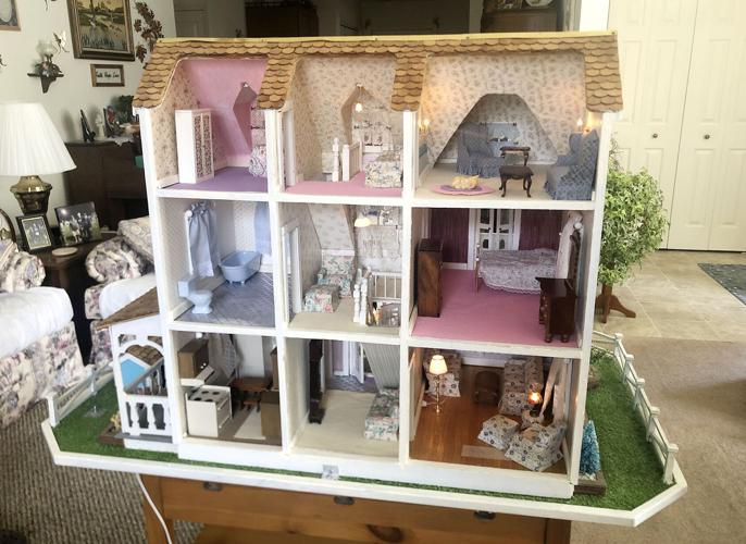 Vintage Victorian Dollhouse, Fully Furnished and Wired for Electricity
