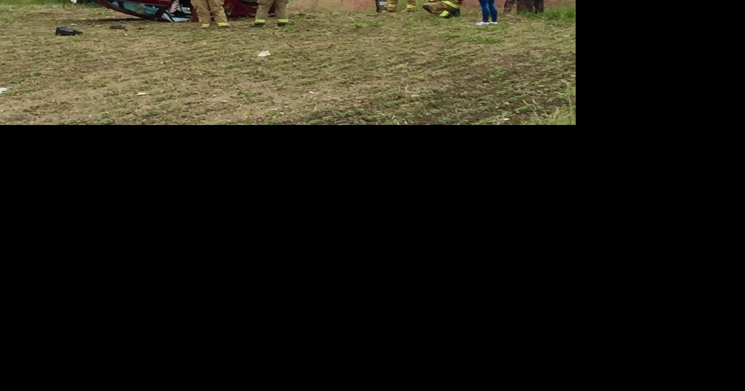 Car lands upside down in field | Local News | heraldbulletin.com