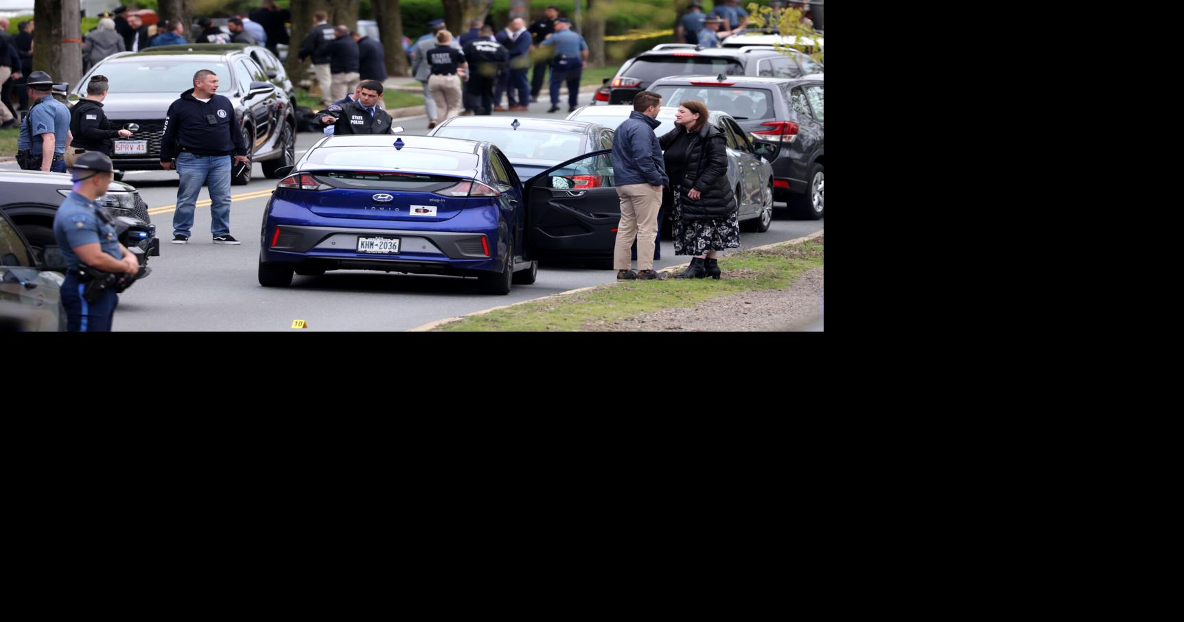 Man with an assault rifle sprays rounds at drivers near Boston, wounding 2 before being shot
