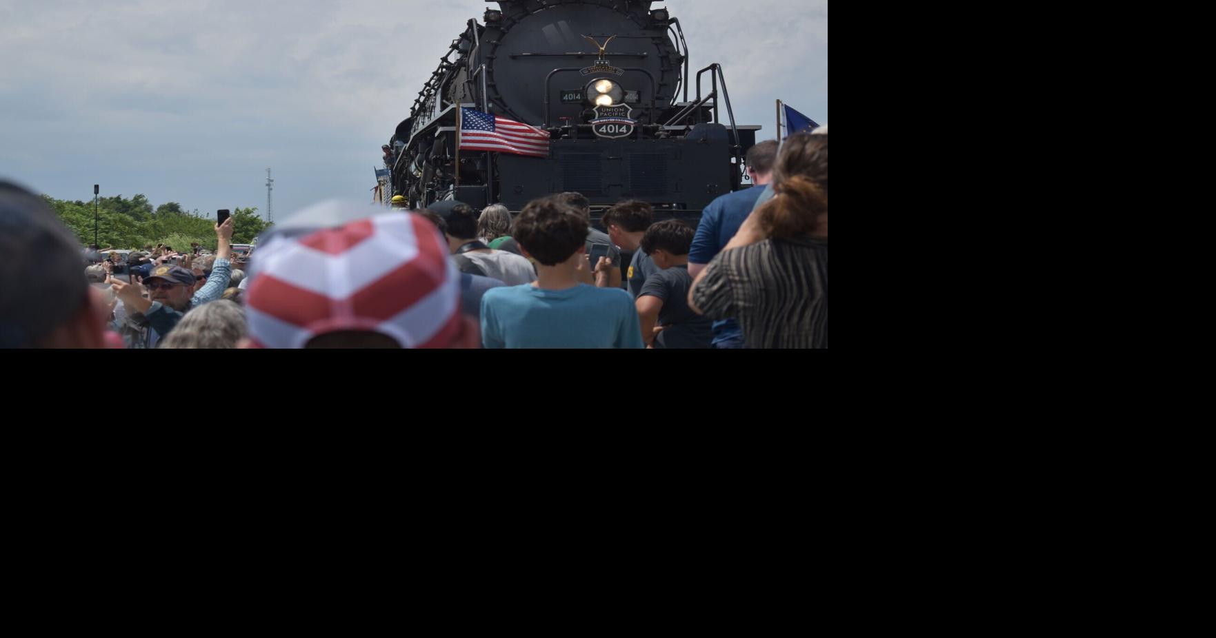 Thousands attend whistle stop for world largest operating steam locomotive