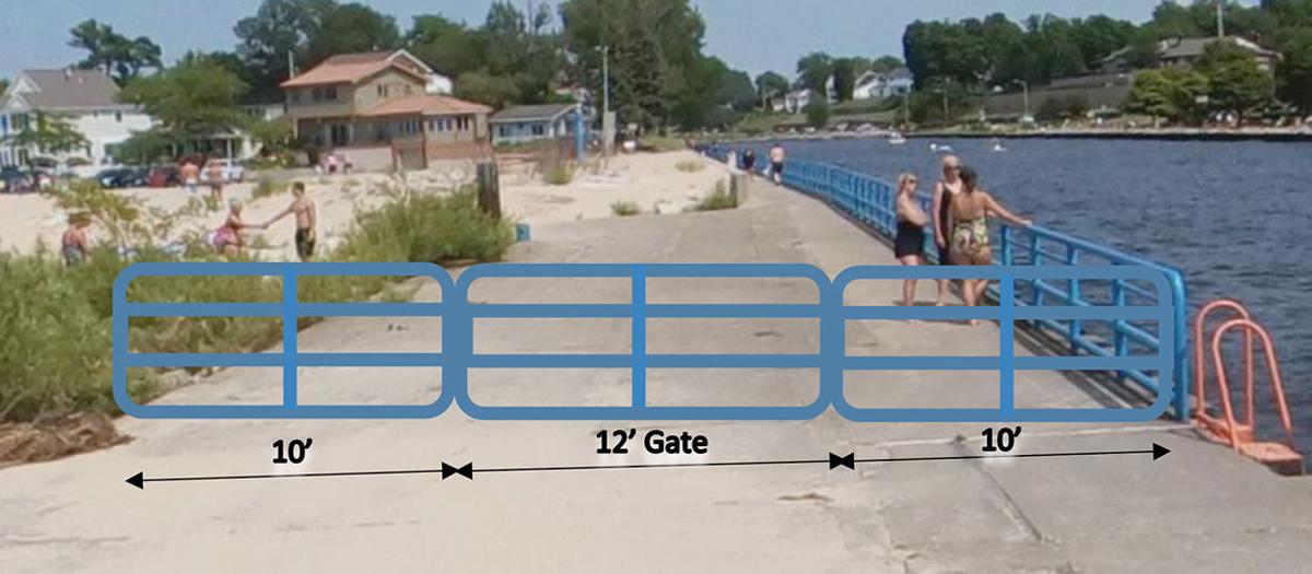 SH north pier gate illustration