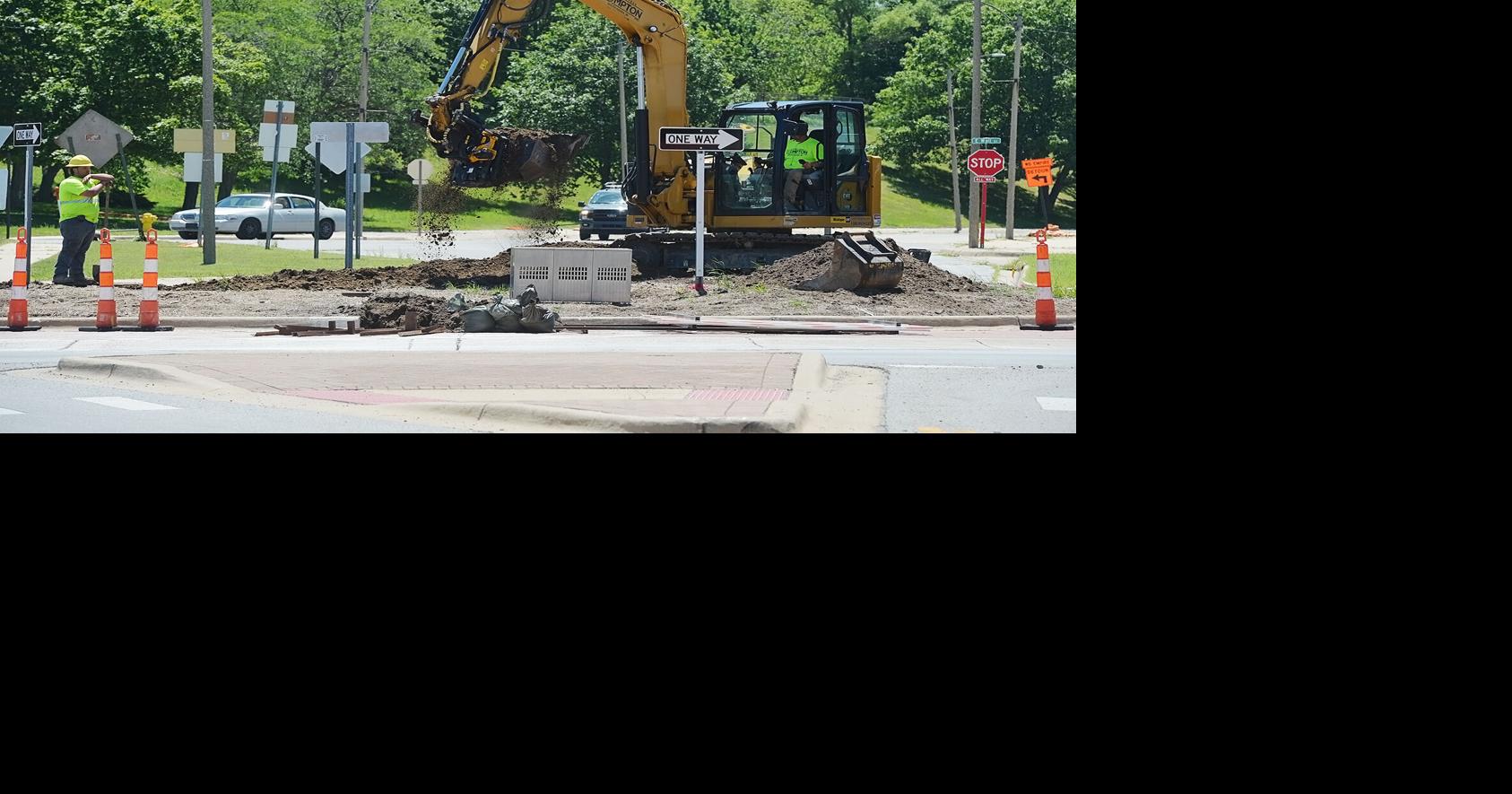 Benton Harbor roundabouts under maintenance