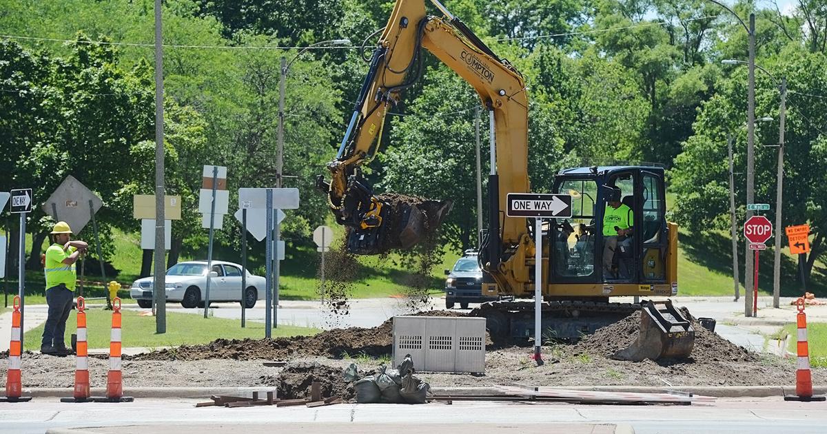 Benton Harbor roundabouts under maintenance