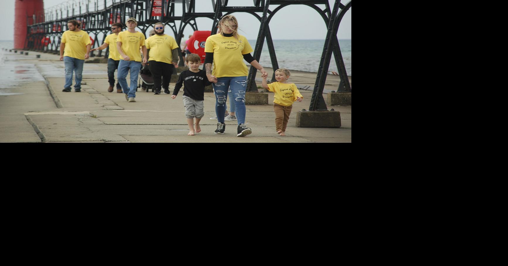 Enjoying the beach in October