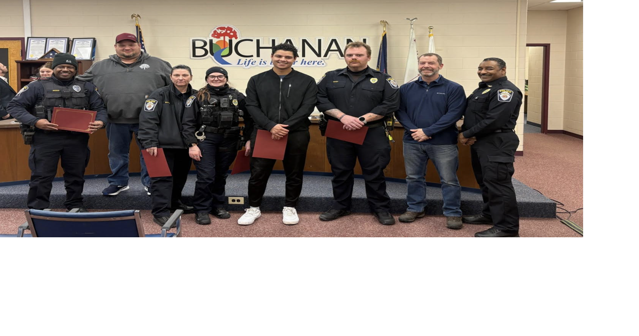 Buchanan earns 'clean' audit, honors five police officers