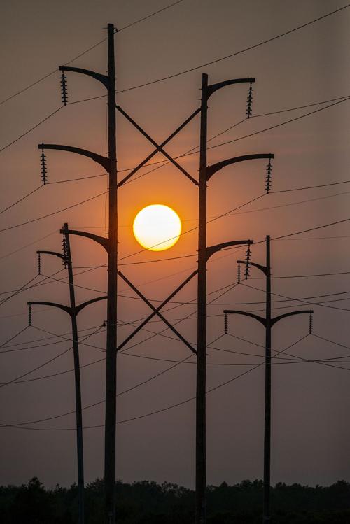 Western wildfires, Eastern sunset