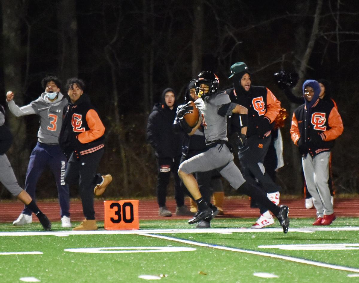 The Greater Lawrence Reggies defeated the Whittier Tech. Wildcats 28-22 in their annual Thanksgiving Eve football game.