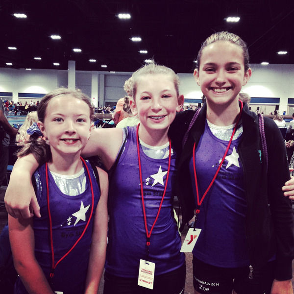 Chloe Simard, 9, Kendal Kelley, 11, and Zoe Voulgaris, 13