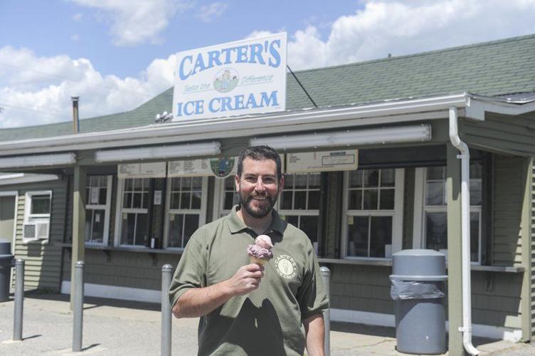 Decadently rich and creamy ice cream served at Carter's Ice Cream