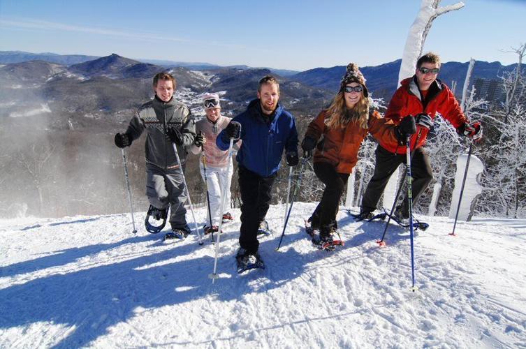 cross country skiing sugar mountain snowshoeing