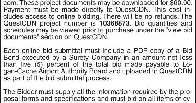 INVITATION FOR BIDS FOR