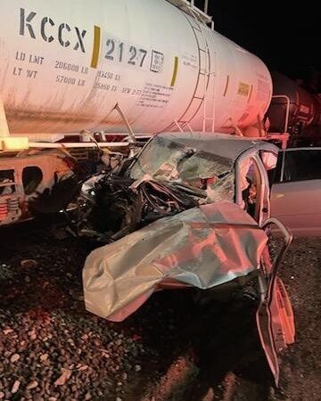 Driver critically injured when car collides with train | Hospital ...