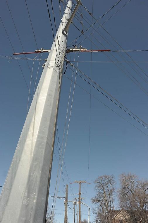 Steel utility poles installed without required permit News